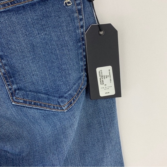 rag and bone Dre Low-Rise Boyfriend El Relaxed Fit Mid Indigo Jean Size 6/28 - Picture 7 of 8